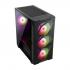 ABKONCORE C550M 4X120mm RGB Spectrum Fan Tempered Glass Mini Tower & Front Full Mesh Design Case W/ Led Button