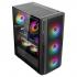 ABKONCORE C800 Fixed Spectrum Colors 4x120mm Fan Tempered Glass Mid Tower& Front Full Mesh Design Case