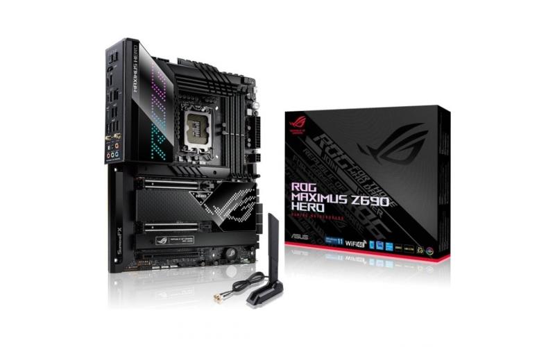 ASUS ROG MAXIMUS Z690 HERO W/ Animated Polymo Lighting Display LGA 1700, Intel 12th,DDR5 ATX Motherboard ,Five M.2, PCIe 5.0, USB 3.2 Gen2X2 Type-C, WiFi 6E, 2.5GbE LAN