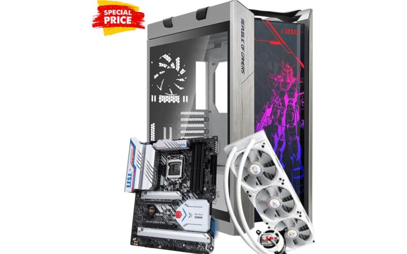ASUS ROG STRIX Helios GX601 RGB GUNDAM EDITION + ASUS Z590 GUNDAM EDITION WiFi 6 + ASUS ROG STRIX LC 360 RGB GUNDAM EDITION (BUNDLE)