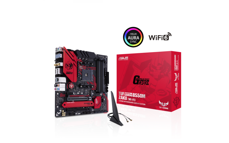 ASUS TUF B550M ZAKU II EDITION WIFI + Bluetooth V5.1, AMD B550 (Ryzen AM4) Micro ATX Gaming Motherboard, USB 3.2 Gen 2 Type-A and Type-C & Aura Sync RGB