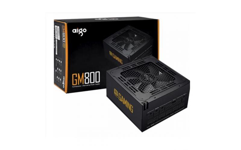 Aigo GM800, 800W, 80 Plus Gold, Fully Modular ATX Power Supply, 14cm Hydraulic Bearing PWM Fan