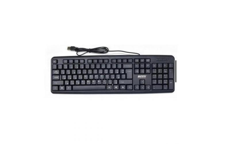 Besta (BT-K11) Economic Office USB Wired Standard Corded Narrow Frame Design Keyboard-Full Size Black