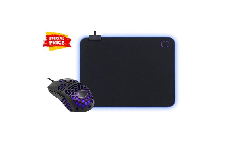 COOLER MASTER MM711 RGB LIGHTWEIGHT MOUSE + COOLER MASTER MP750 LARGE RGB MOUSE PAD (BUNDLE)
