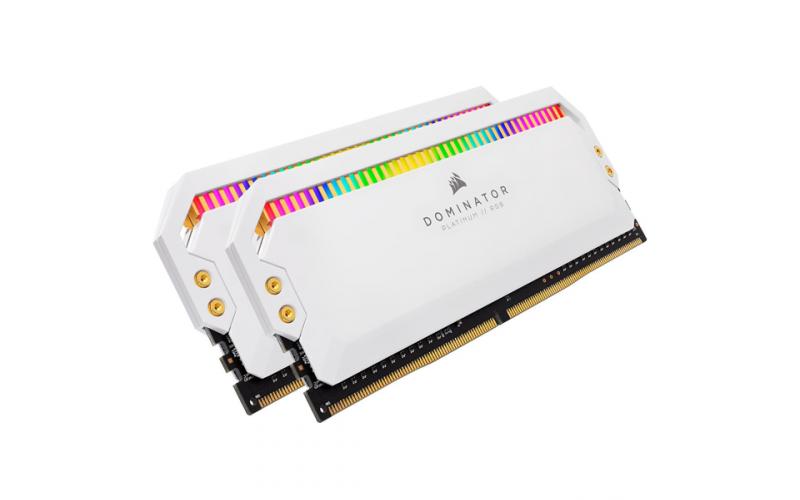 CORSAIR Dominator Platinum RGB 16GB (2 x 8GB) DDR4 RAM 3200MHz CL16 Memory Kit-White