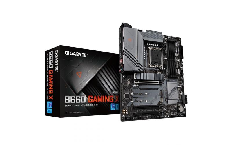 GIGABYTE B660 GAMING X LGA 1700, Intel 12th, DDR5 ATX Motherboard ,Triple M.2, PCIe 4.0, USB 3.2 Gen2 Type-C, 2.5GbE LAN