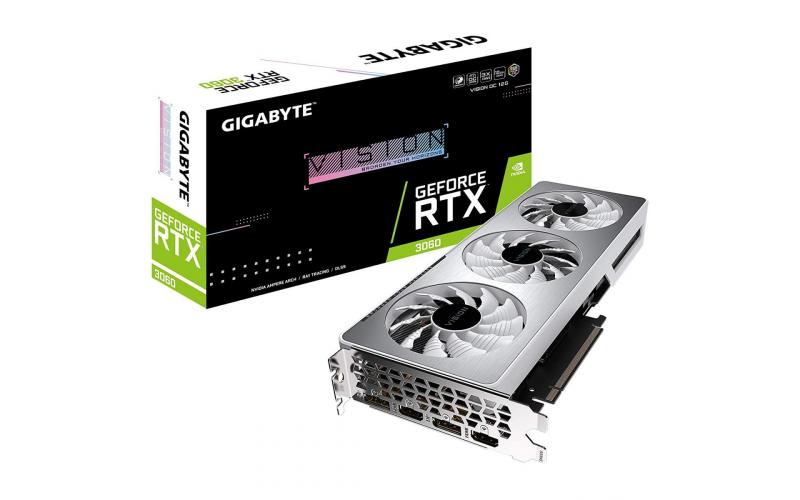 GIGABYTE GeForce RTX 3060 Vision OC 12G Graphics Card, 3X WINDFORCE Fans, GDDR6 - Graphics Card