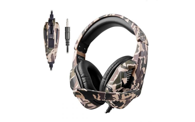 KUBITE 3.5mm Over-ear Wired Gaming Music Headset For Pc & Multiplatform w/ Omni-Directional Mic