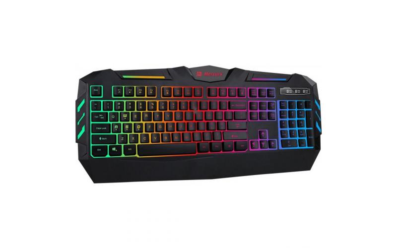 MERCURY MK59 Wired Membrane Gaming Keyboard w/ Rainbow Breathing Backlight-Black