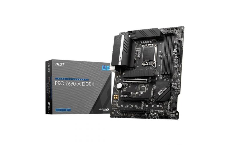 MSI PRO Z690-A DDR4 LGA 1700, Intel 12th ATX Motherboard ,Quad M.2, PCIe 5.0, USB 3.2 Gen2X2 Type-C