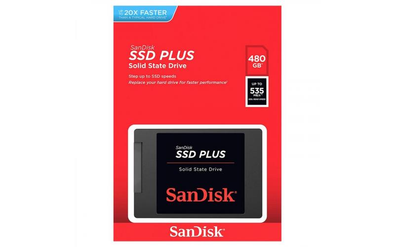 SanDisk SSD PLUS 480GB,SATA III MLC Internal 2.5\' Solid State Drive Up To (535MB Read-445MB Write )
