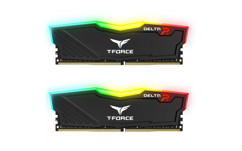 TEAMGROUP T-Force Delta RGB 16GB Kit (2x8GB) 3200MHz CL16 DDR4 Desktop Memory - Black
