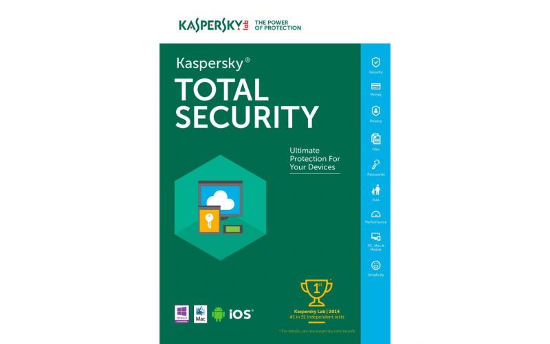 KASPERSKY lab Total Security 1 Devices 1 Year w/o DVD