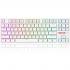 Redragon K539 Anubis RGB Mechanical Wire & Bluetooth & Wireless Low Profile Brown Switches - White