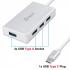 DTECH DT-3308T USB C 4-Port USB 3.0 Aluminum Hub - Silver