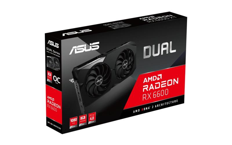 ASUS Dual Radeon RX 6600 8GB PCI Express 4.0 Video Card