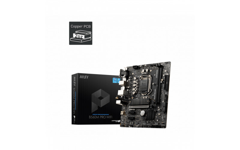 MSI B560M Pro WIFI Intel B560 M.2 Micro ATX Motherboard