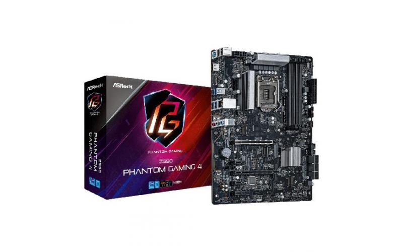 ASROCK Z590 Phantom Gaming 4 LGA1200/ Intel Z590 GEN 4/ DDR4/ 6 SATA3/USB 3.2 Gen2/7.1 CH HD Audio/ M.2/HDMI PORT/ ATX Motherboard