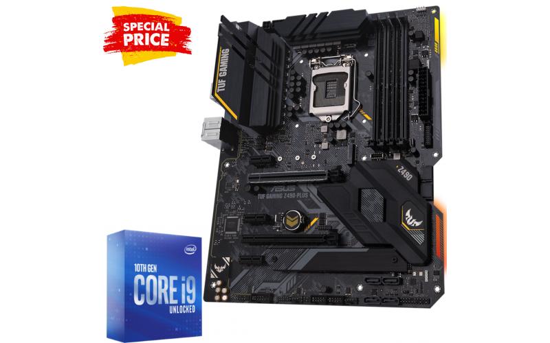 ASUS TUF Z490 GAMING PLUS MOTHERBOARD + INTEL CORE I9-10900F PROCESSOR (BUNDLE)