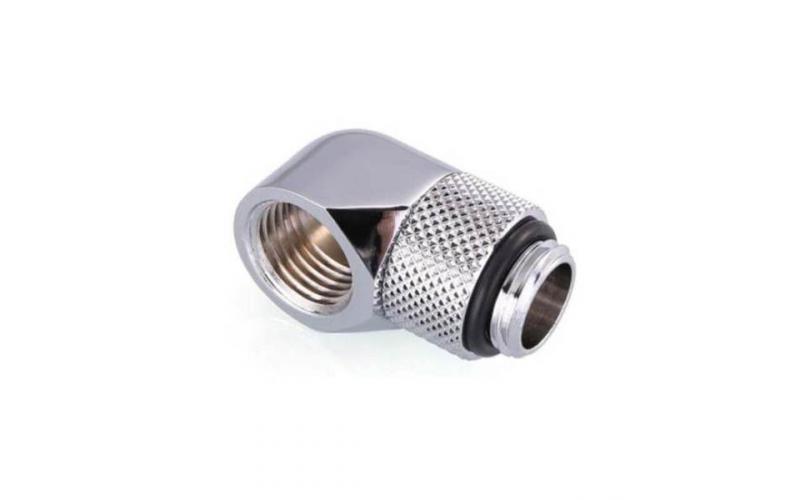 Bykski G 1/4in. Male to Female 90 Degree Rotary Elbow Fitting, Silver (B-RD90-X)