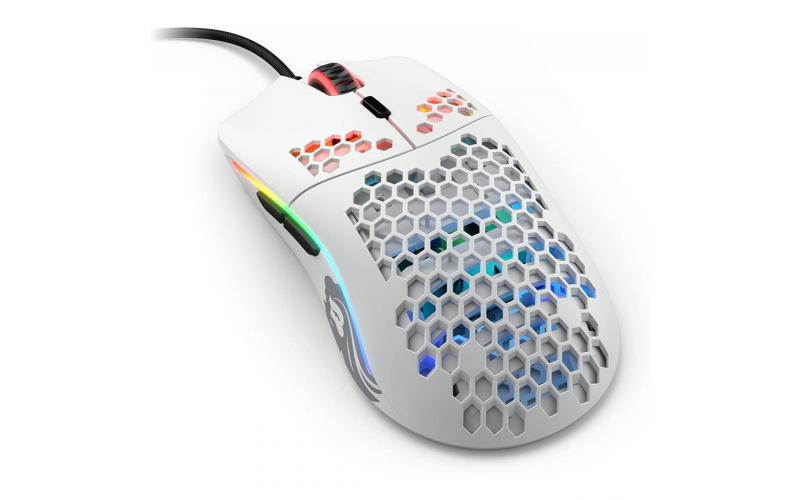 Glorious Model O Minus (Matte White) Gaming Mouse 12000DPI  Pixart 3360 Optical Sensor RGB 69G - Small Hand