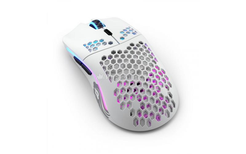 Glorious Model O Wireless & Wired Mode While Charging ,19,000DPI High Battery Life Up To 71 Hours RGB (Matte White) Gaming Mouse 69G