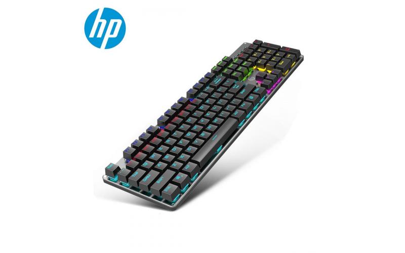 HP GK100F RGB Wired Gaming Mechanical Black Keyboard - Blue Switch