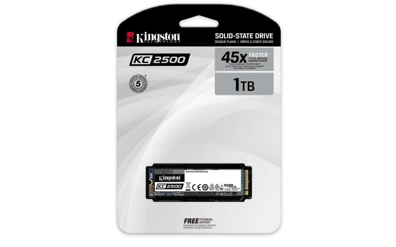 Kingston KC2500 1TB M.2 Express PCIE NVMe™ Gen 3.0 x 4 Lanes 3500MB/s read, 2,900MB/s write (45X Faster)