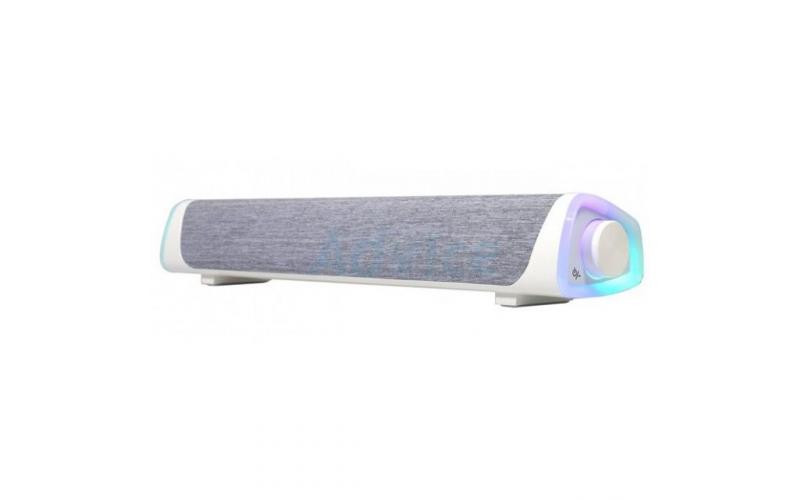 Lenovo L101 Wired Desktop Speaker RGB Light Soundbar, Jack Connectivity-White