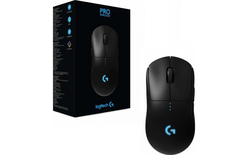 Logitech G PRO Wireless Gaming Mouse, HERO 25K Sensor, 25600 DPI, Lightweight, Long Battery Life, On-Board Memory, Built For Esport, PC / Mac - Black