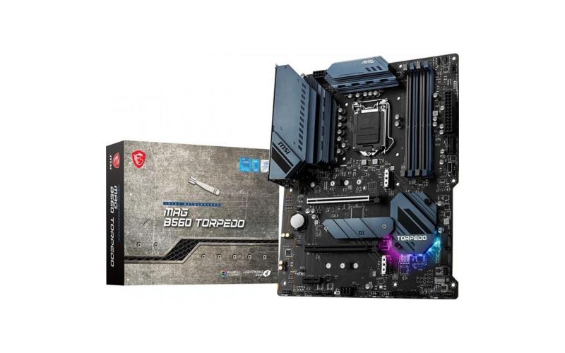 MSI MAG B560 TORPEDO LGA 1200 Intel B560 11th Intel CPUs Pcie Gen 4.0, M.2, SATA 6Gb/s ATX Intel Motherboard