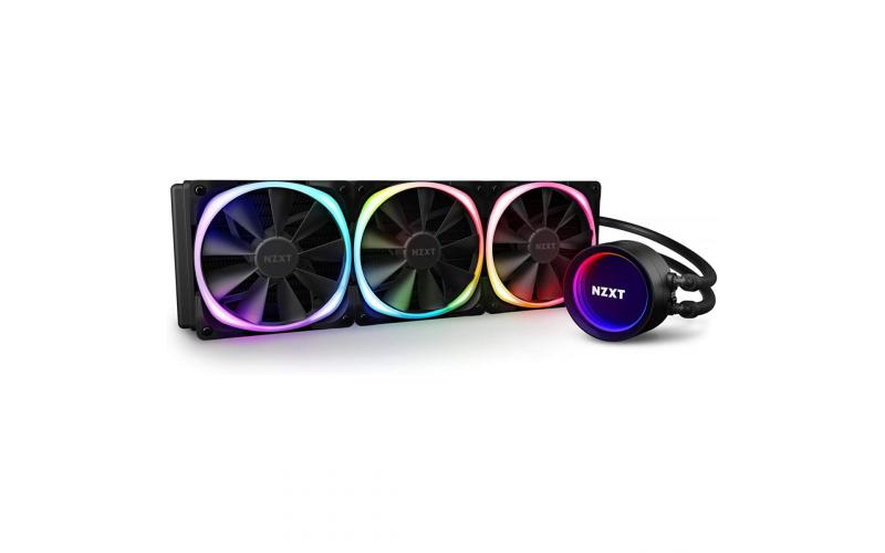 NZXT Kraken X73 RGB 360mm AIO CPU Liquid Cooler, RGB Connector, Aer RGB V2 3X120mm Radiator Fans