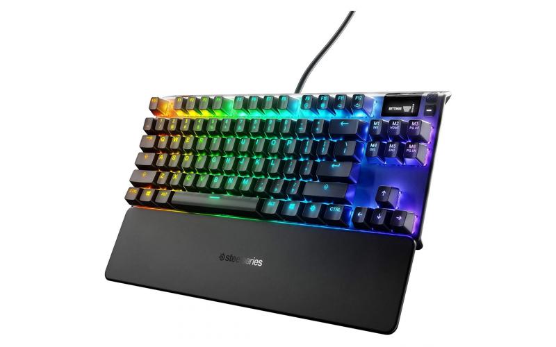 SteelSeries Apex Pro TKL RGB Mechanical Gaming Keyboard With OLED Smart Display,OmniPoint Adjustable Switches, World’s Fastest Mechanical Switches