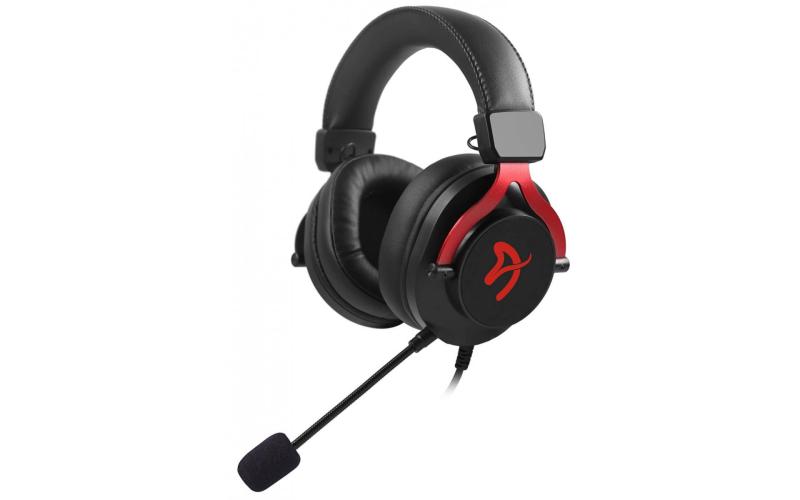 Arozzi Aria PU Leather Gaming Headset 3.5mm For PC & SP - Red