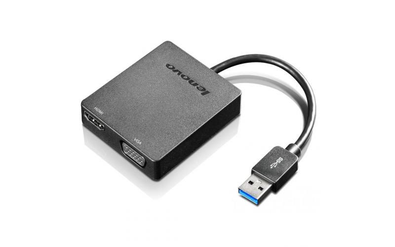 Lenovo Universal USB 3.0 to VGA/HDMI Adapter External Video Adapter