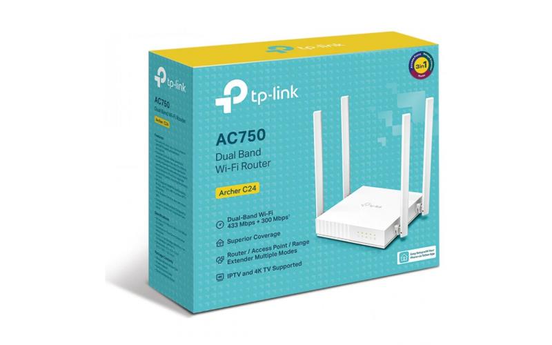 Tp-Link Archer C24 AC750 Dual-Band Wi-Fi Router