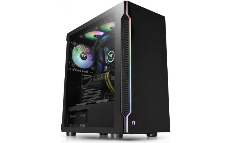Thermaltake H200 BLACK Tempered Glass RGB Lighting Bar Case