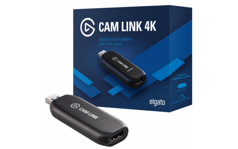 Elgato Cam Link 4K  Capture Device , Broadcast Live, Record via DSLR, Camcorder, or Action Cam, 1080p60 or 4K at 30 FPS, Compact HDMI , USB 3.0