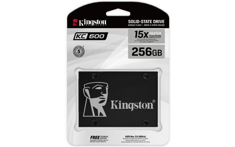 Kingston KC600 SSD 256GB SATA 3  2.5Inch 15X Faster