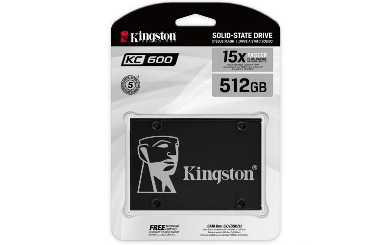 Kingston KC600 SSD 512GB SATA 3 2.5Inch 15X Faster