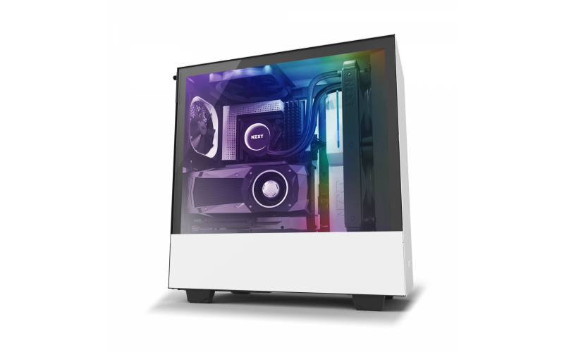 NZXT H510i MATTE WHITE Tempered Glass addressable LED strip Gaming Case