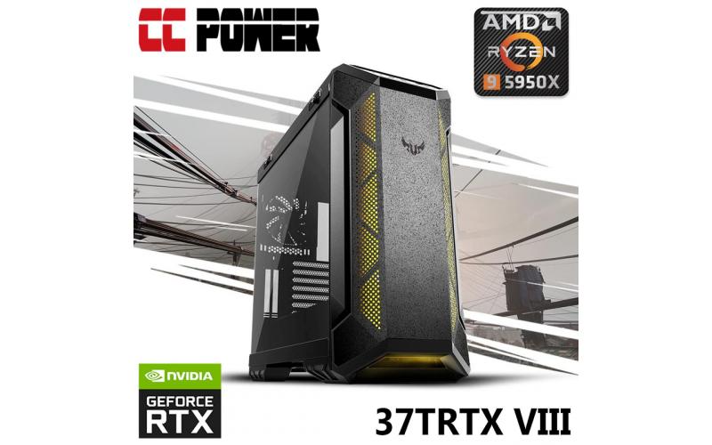 CC Power 37TRTX VIII Gaming PC 5Gen Ryzen 9 5950x w/ RTX 3070 TI Liquid Cooled