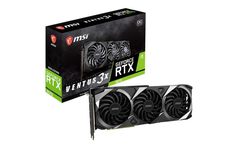 MSI Ventus 3x GeForce RTX 3070 8GB GDDR6 PCI Express 4.0 Video Card OC Edition LHR