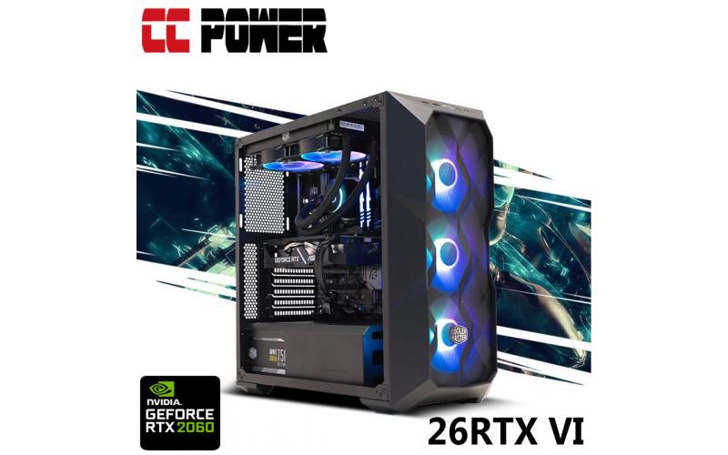 CC Power 26RTX VI Gaming PC AMD Ryzen 5 6-Cores w/ RTX 2060 6GB DDR6