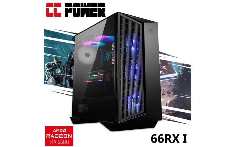 CC Power 66RX I Gaming PC 5Gen AMD Ryzen 5 w/ RX 6600 Custom Air Cooler