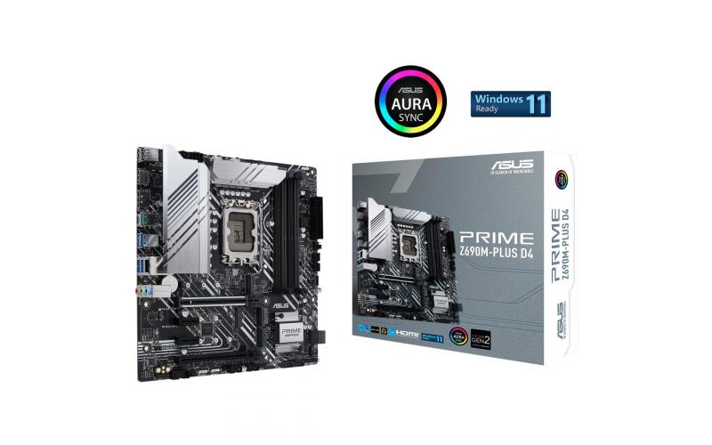 ASUS Prime Z690M-Plus Intel 12th Gen Motherboard PCIe 5.0 DDR4 3x M.2 USB Type-C