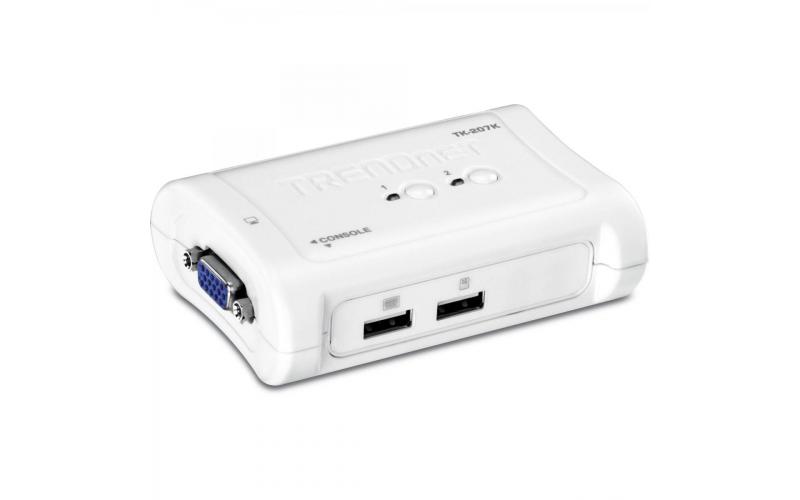 Trendnet 2-port USB/KVM Switch w/Audio (Include 2 x KVM cables)