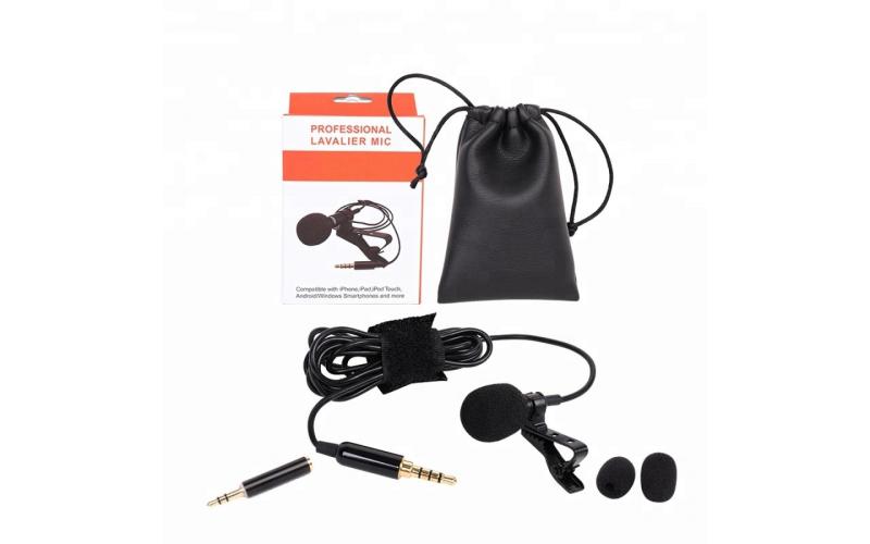 clip Microphone 3.5mm Jack Mini Wired Condenser Microphone