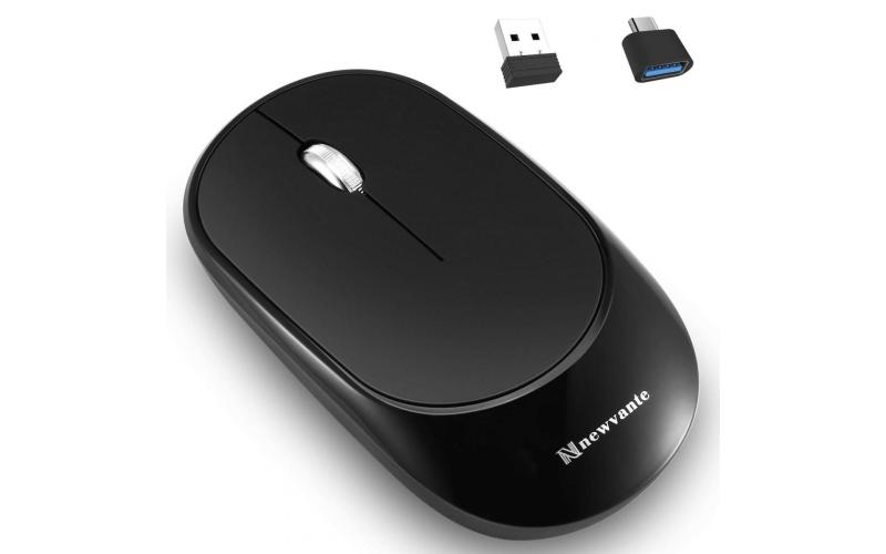 NNEWVANTE Wireless Mouse, Rechargeable 2.4 G Slim