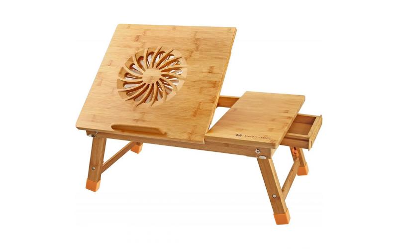 NNEWVANTE ZS-9F Portable Folding Bamboo Laptop Table